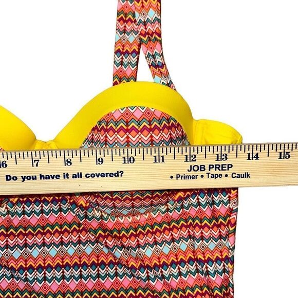 Arena sz Large tankini swim suit top with underwire and bright colorful pattern - Picture 4 of 7